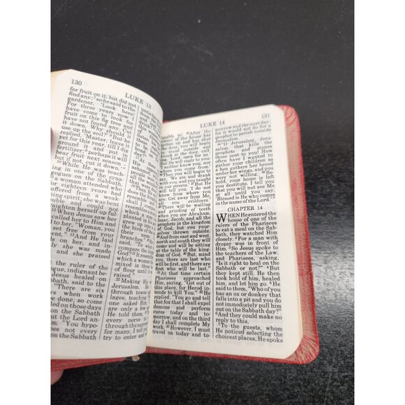 1974 Gideons International New Testament Psalms & Proverbs Red Cover Pockt Bible - Picture 7 of 10